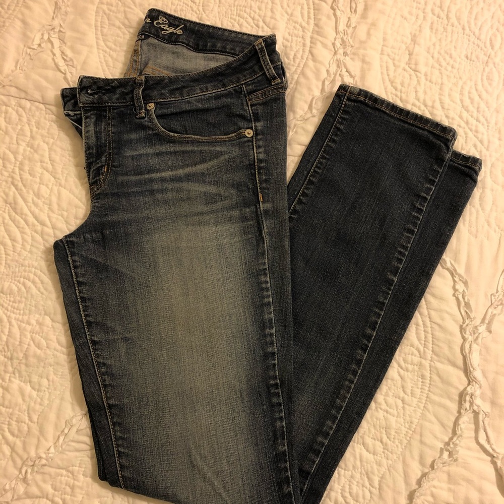 American Eagle AEO 12L Blue Skinny Jeans